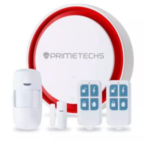 Alarma inalámbrica PRIMETECHS para sensores inalámbricos sirena integrada y notificación por aplicación celular TUYA. Compatible con Alexa y Google Home.