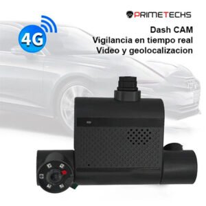 DashCam 4G-GPS, Cámara doble lente frente e interior para automóvil, camión o motocarro, FullHD, monitor remoto Cel. y PC, ubica en tiempo real, Graba local con 512 Gb microSD, comunicación por voz, botón pánico(opción), plataforma profesional