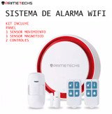 Alarma inalámbrica PRIMETECHS para sensores inalámbricos sirena integrada y notificación por aplicación celular TUYA. Compatible con Alexa y Google Home.
