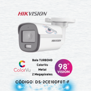 [ColorVu] Bala TURBOHD 2 Megapixel (1080p) / Imagen a Color 24/7 / Lente 2.8 mm / METAL / Luz Blanca 20 mts / Exterior IP67 / TVI-AHD-CVI-CVBS / dWDR