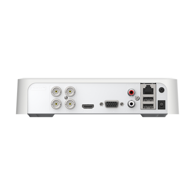 DVR 4 Canales TurboHD + 1 Canal IP / 2 Megapixel (1080p) Lite / [Audio Bidireccional] / Acusense Lite (Busqueda Inteligente Personas Vehiculos) / 1 Bahia de Disco Duro / H.265+ / Salida de Vídeo Full HD