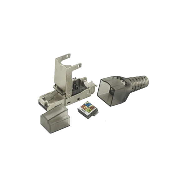 Plug RJ45 Blindado Categoría 6A -Sin herramienta, para terminación en campo
