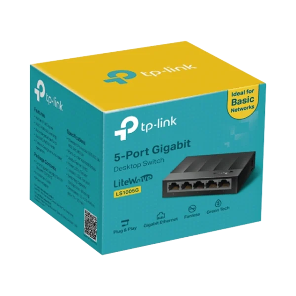Switch para escritorio 5 puertos 10/100/1000Mbps
