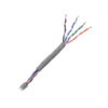 Cable Cat5e de alto rendimiento, con certificaciones ETL, UL, color gris, de 100 m ( 328 ft ) para aplicaciones en CCTV, redes de datos. Uso interior.