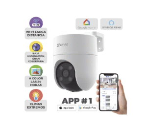 Camara PT WiFi / 2 Megapixel / Cobertura 360° / Detección humana / Seguimiento Inteligente / Sirena / Luz Parpadeante / Colores en Oscuridad / Micro SD / Audio de Dos Vías / Exterior Con Protección