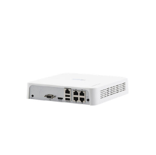 NVR 4 Megapixel (Compatibles con Cámaras AcuSense) / 4 Canales IP / 4 Puertos PoE+ / 1 Bahía de Disco Duro / Salida en Full HD