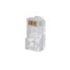 Bote con 100 Piezas de Plug Modular RJ45 / Cat 6 / Chapado en Oro a 30 Micras / Sin Blindaje / Facil Instalación / Uso Interior / Soporta Norma TIA-568B / Cumple con RoHS 2.0