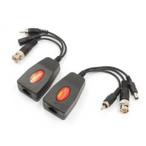 Par de Balun RJ45 BNC HD CVI TVI AHD con cable de audio RCA proteccion contra interferencia, distancia larga