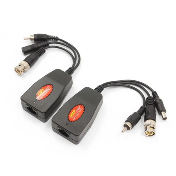 Par de Balun RJ45 BNC HD CVI TVI AHD con cable de audio RCA proteccion contra interferencia, distancia larga