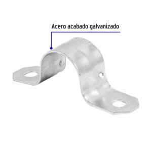 Bolsa c/10 abrazaderas tipo omega p/tubo pared delgada