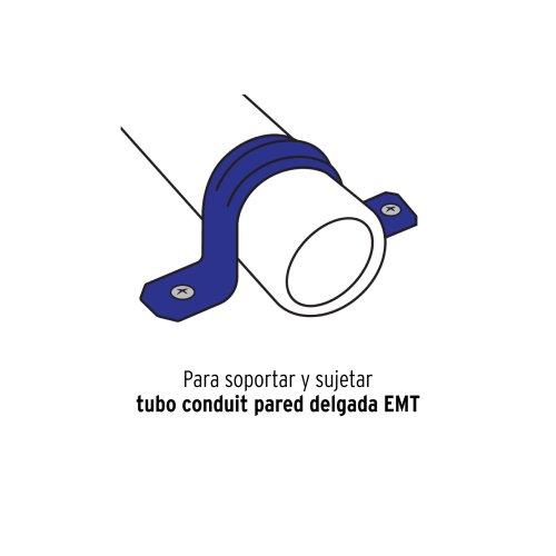 Abrazaderas tipo omega 1-1/4" p/tubo pared delgada