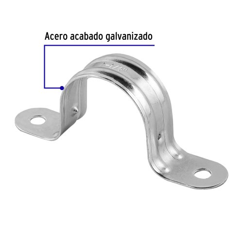 Abrazaderas tipo omega 1-1/4" p/tubo pared delgada
