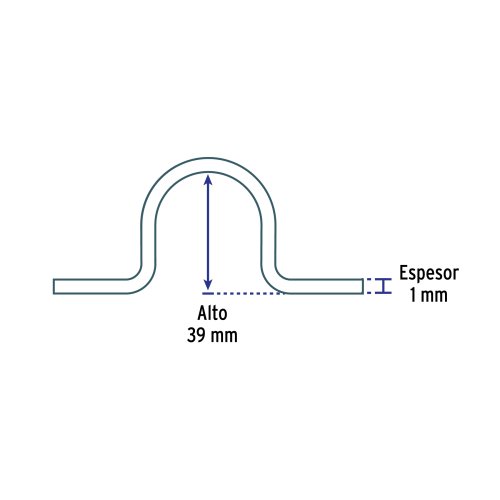 Abrazaderas tipo omega 1-1/4" p/tubo pared delgada