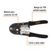 Pinza 8" ponchadora para cables RJ-45, 8 contactos, Truper