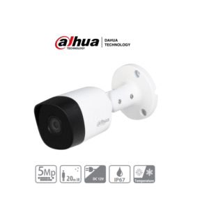 DAHUA HAC-B2A51-28 - Cámara Bullet de 5 Megapíxeles/ Lente de 2.8mm/ Ir de 20 Mts/ IP67/ Metálica/ CVI/CVBS/AHD/TVI