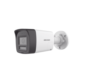 [Audio Bidireccional + Dual Light + ColorVu] Bala TURBOHD 3K (5 Megapixel) / Lente 2.8 mm Angulo de visión 112° / 30 mts IR EXIR + 20 mts Luz Blanca / Micrófono y Bocina Integrado / Exterior IP67 / Metal / dWDR