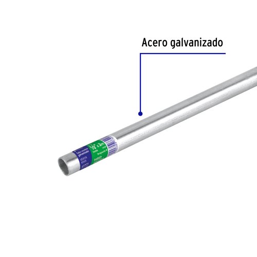 Tubo Conduit 1/2" pared delgada (1 mm), et. verde, 3 m