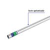 Tubo Conduit 3/4" pared delgada (1 mm), et. verde, 3 m