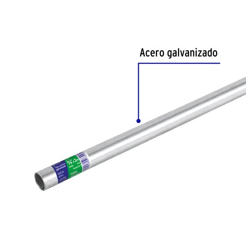 Tubo Conduit 3/4" pared delgada (1 mm), et. verde, 3 m