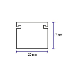 CAN-1720+FC1 Canaleta de 1 vía 17 x 20 mm, VOLTECK